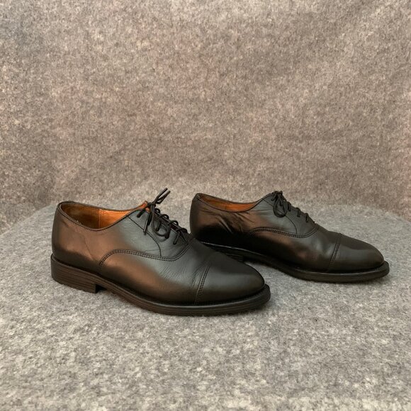 Hunt Club Men’s Black Leather lace up oxford Shoes - Picture 5 of 10